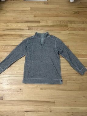 Rainforest Men's Gray Half-Zip Sweater Knit Pullover